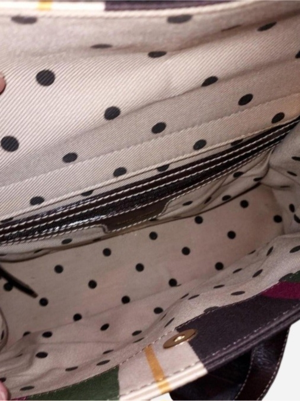 Kate Spade Striped, Structured Canvas Shoulder Bag - Picture 6 of 6
